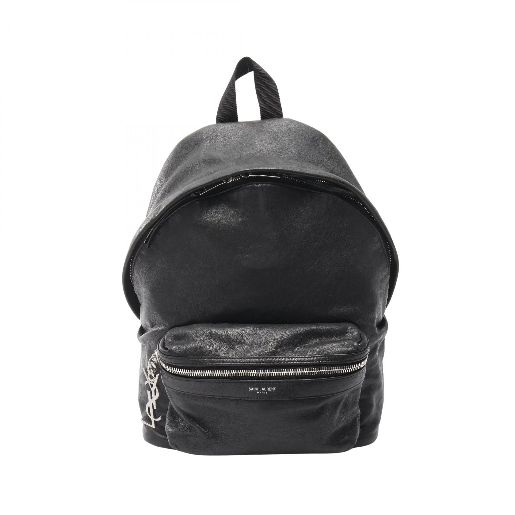 YSL Saint Laurent Paris City Backpack Leather Canvas
