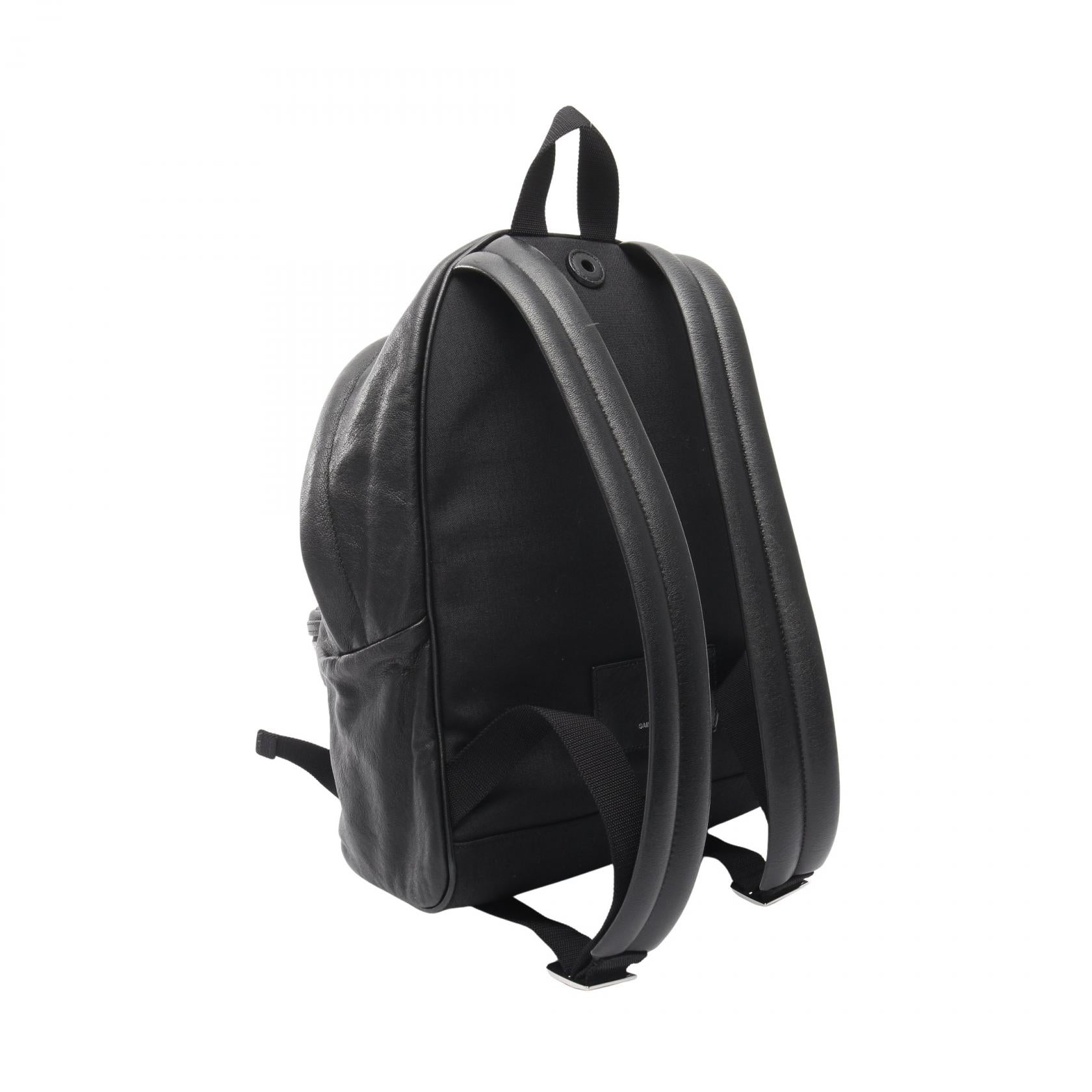 YSL Saint Laurent Paris City Backpack Leather Canvas