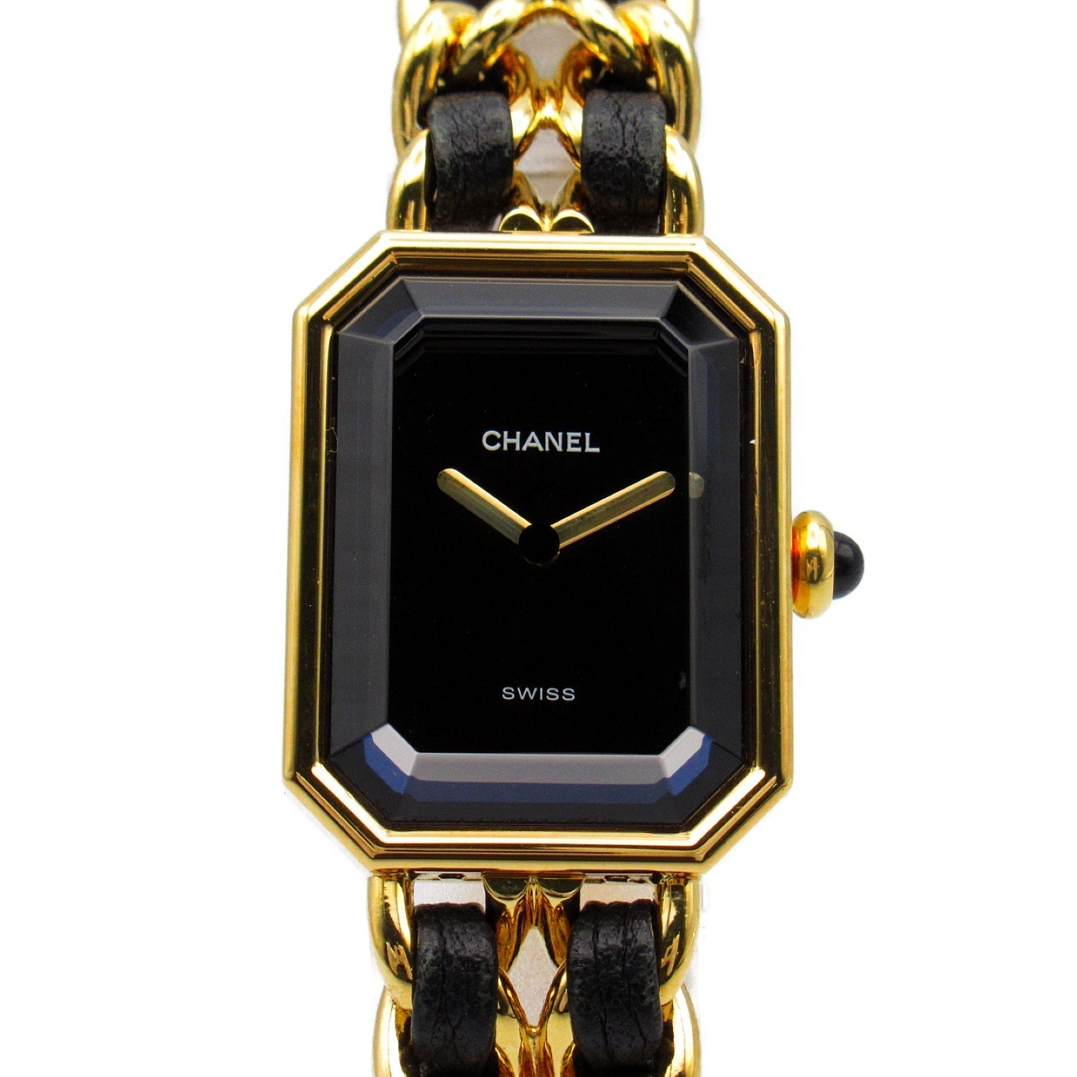 Chanel Premiere LÈççÈáë/ÁöÆÈù©ÊâãÈå?Áü?Ëã±Ê©üËäØÈªëËâ?#16.5cm