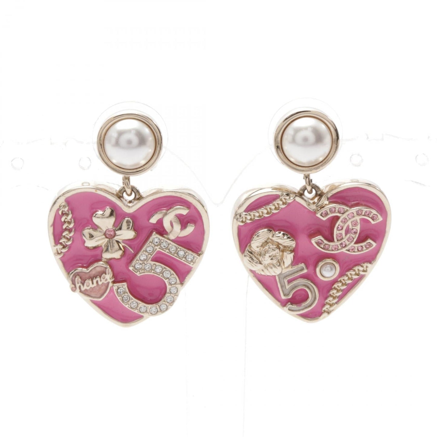 Chanel Coco Mark No.5 Clover Earrings Jewelry