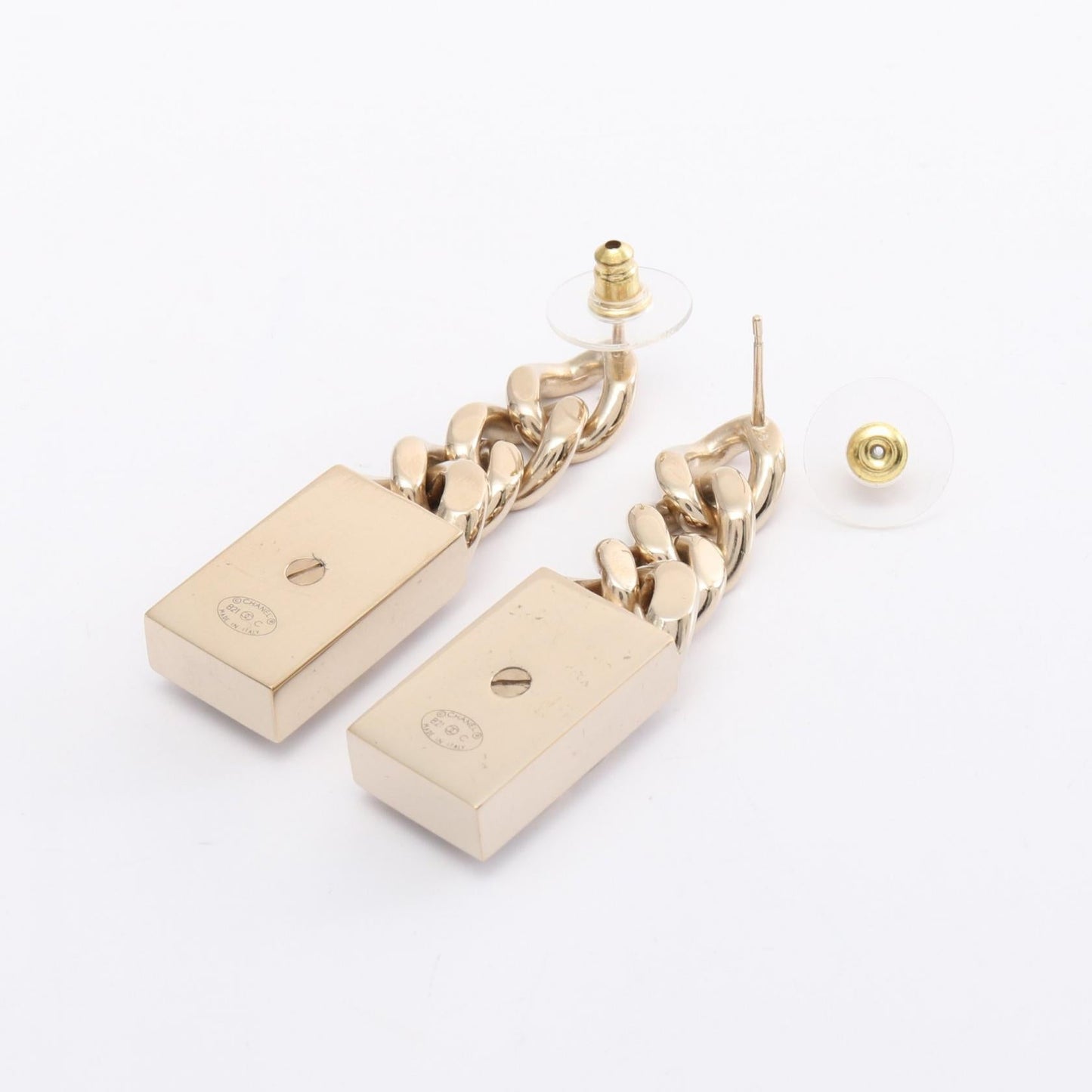 Chanel Coco Mark Square Earrings