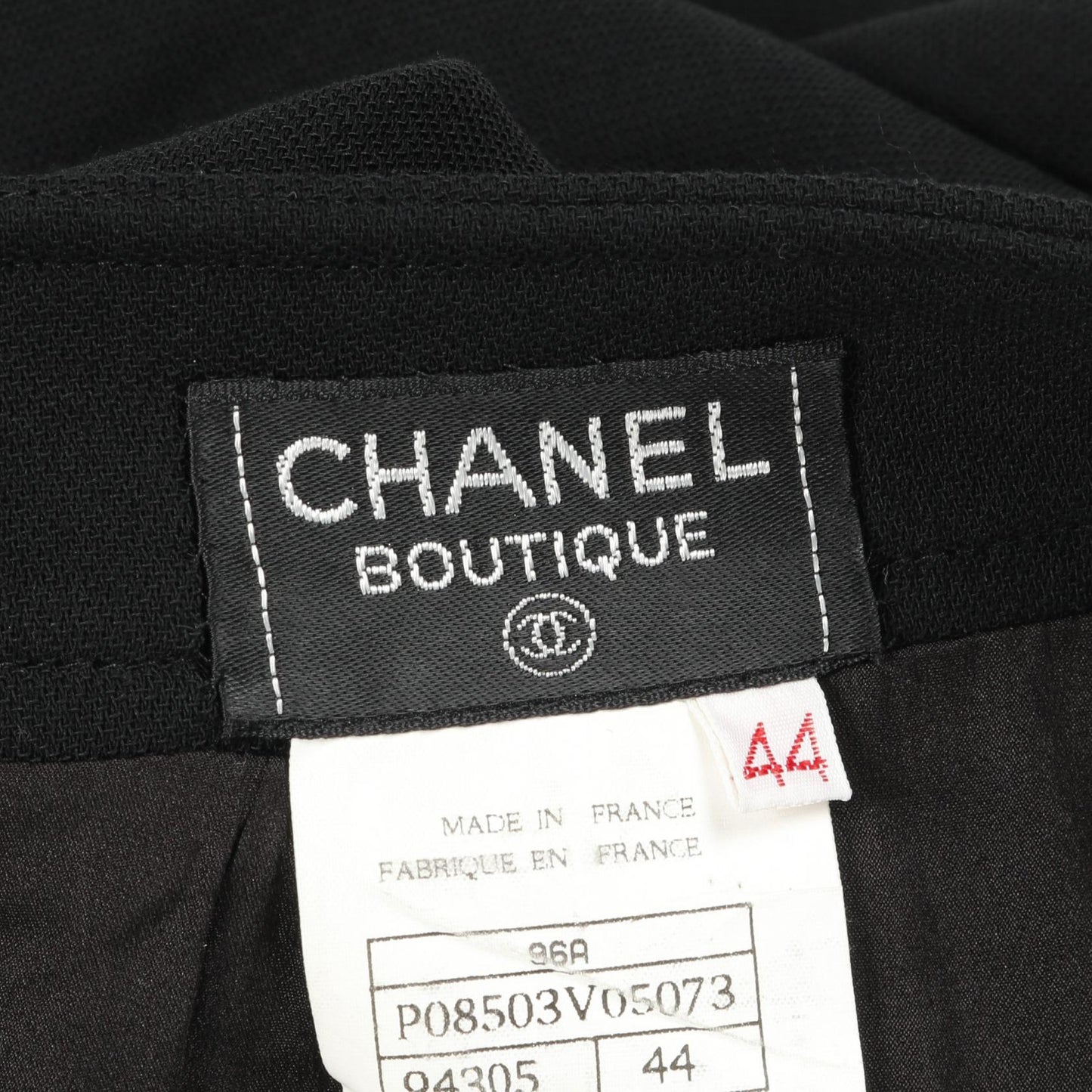 Chanel Coco Mark Button Wool Skirt