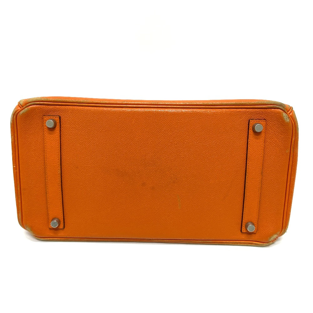 Hermes Handbag Epsom Birkin Orange Travel Bag
