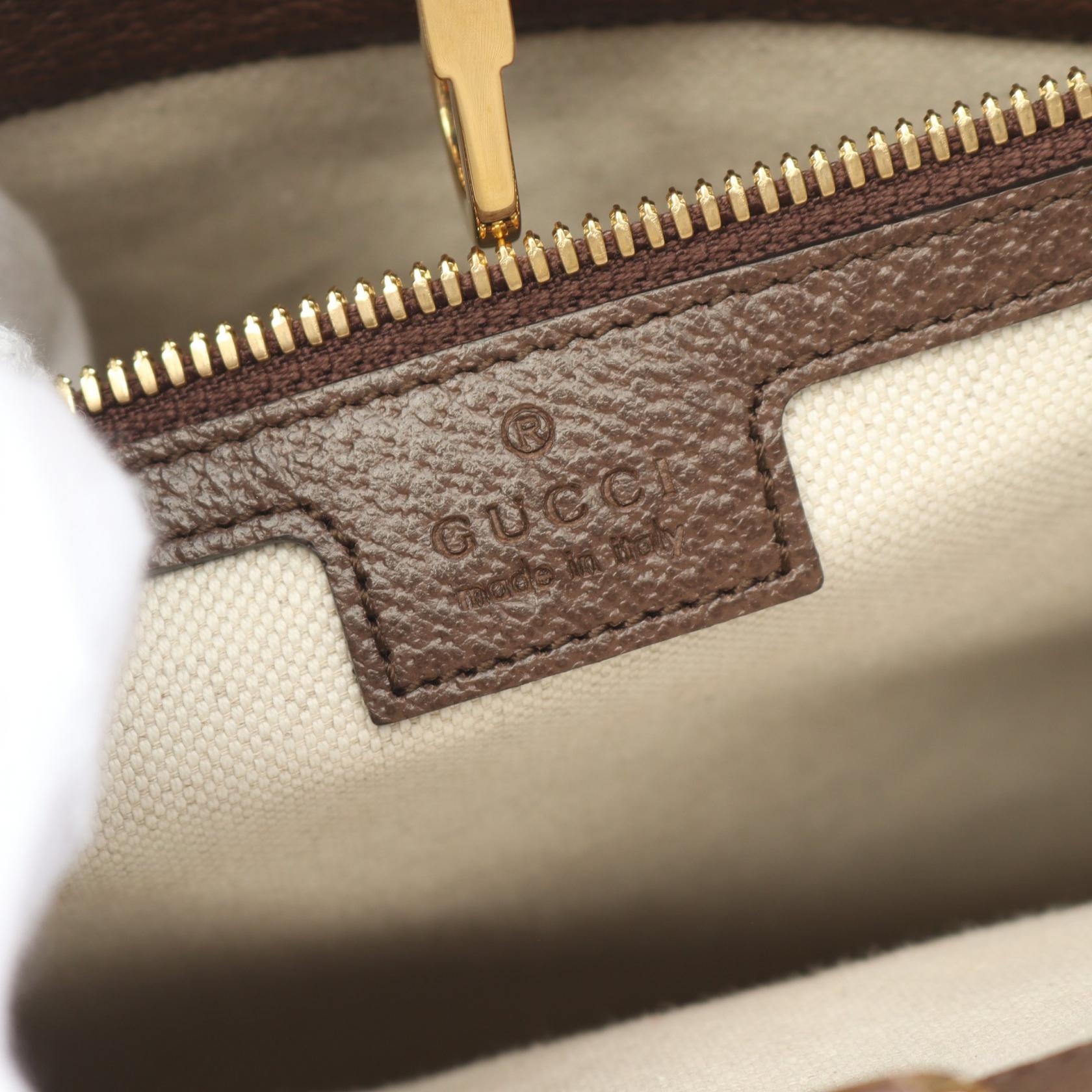 Gucci Jumbo Tote Bag Leather Canvas