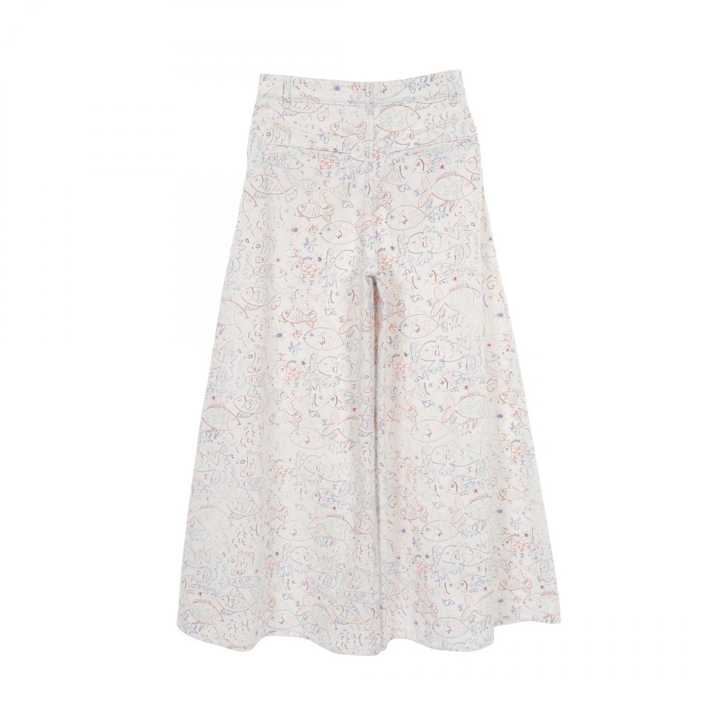 Chanel Marine Print Cotton Denim Pants