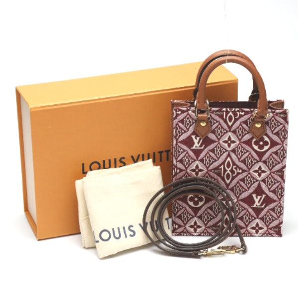 Louis Vuitton M69846 Petit Sac Plat Jacquard Monogram Leather Red Shoulder Bag