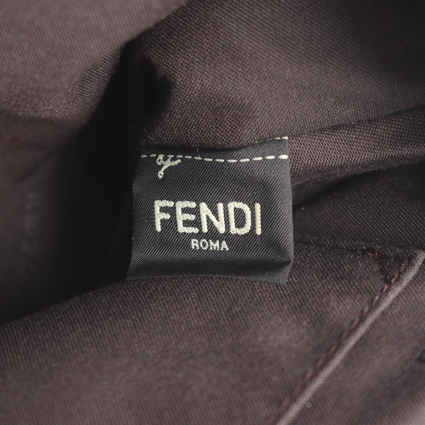 Fendi By The Way Handbag Leather Canvas Medium Travel Bag