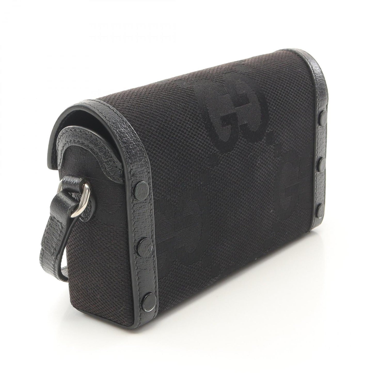 Gucci Horsebit Jumbo Shoulder Bag Leather Canvas