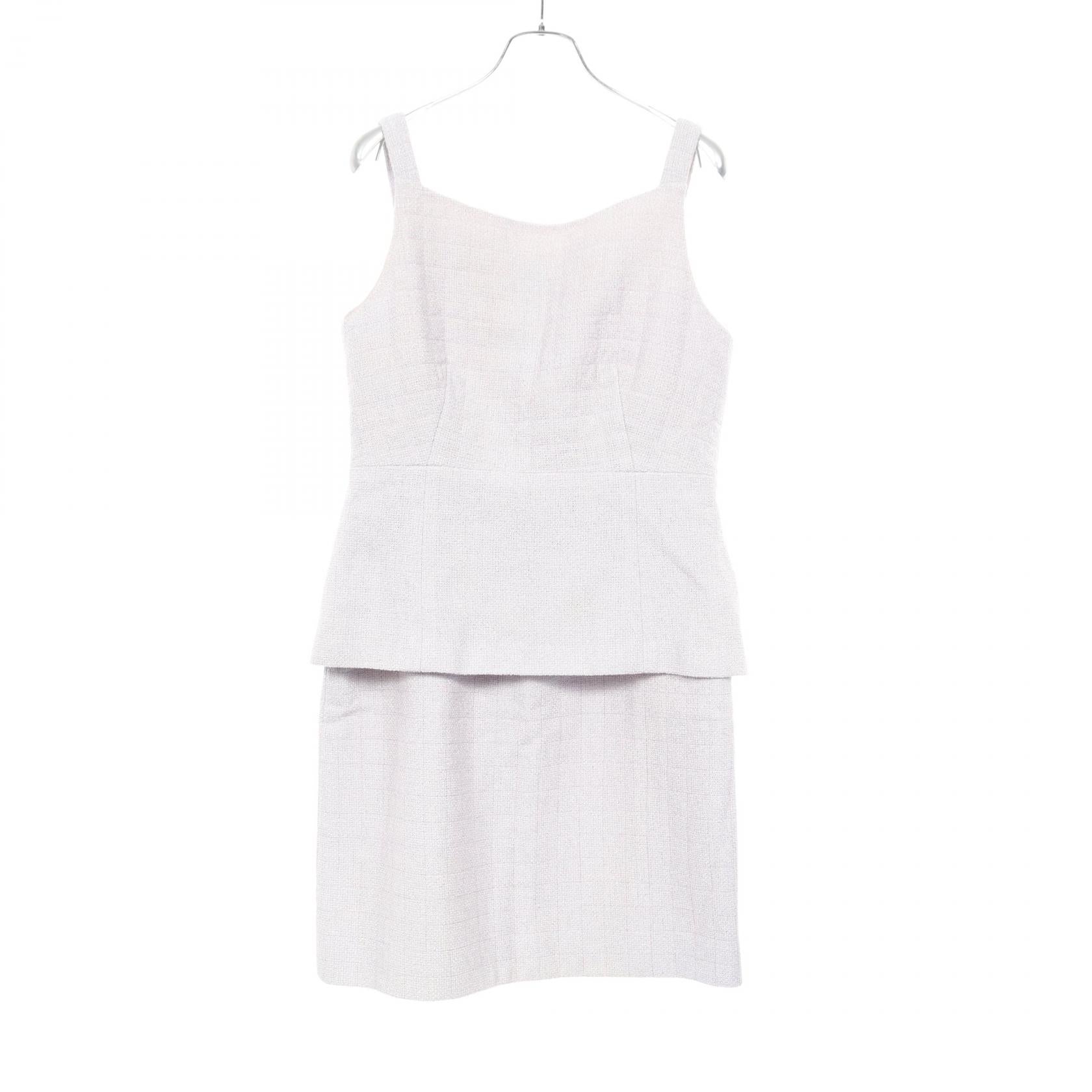 Chanel Coco Mark Button Cotton Wool Nylon Setup