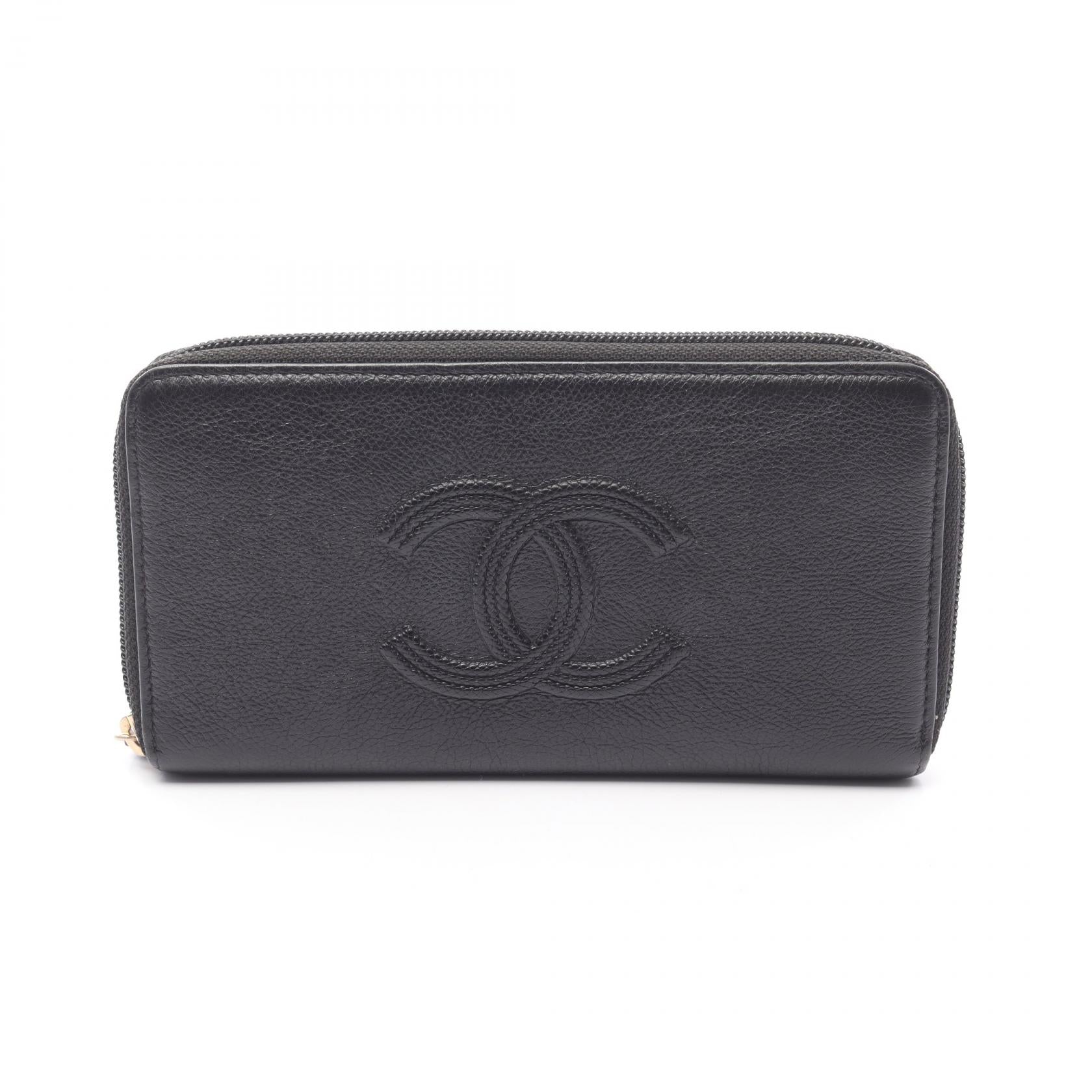 Chanel Coco Mark Calfskin Long Wallet