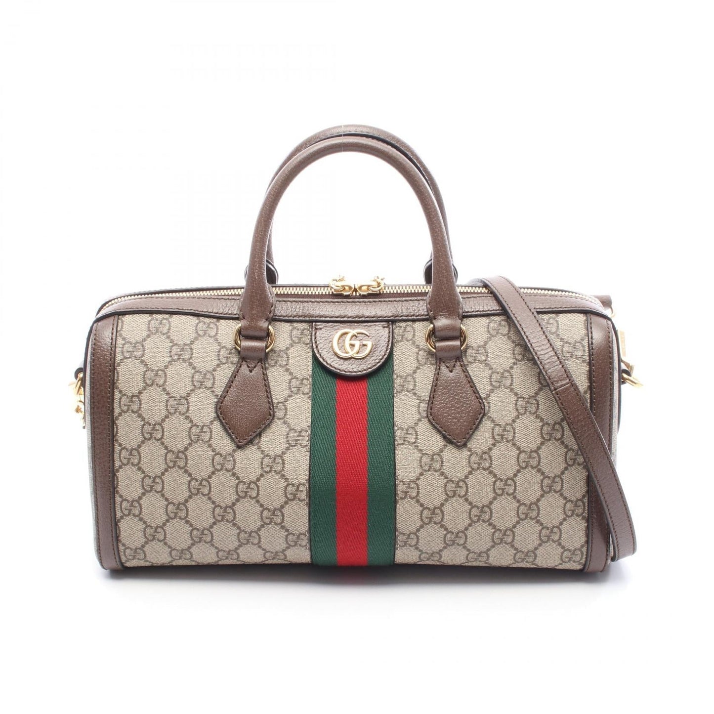 Gucci Ophidia Pvc Coated 2Way Handbag Leather Canvas Travel Bag