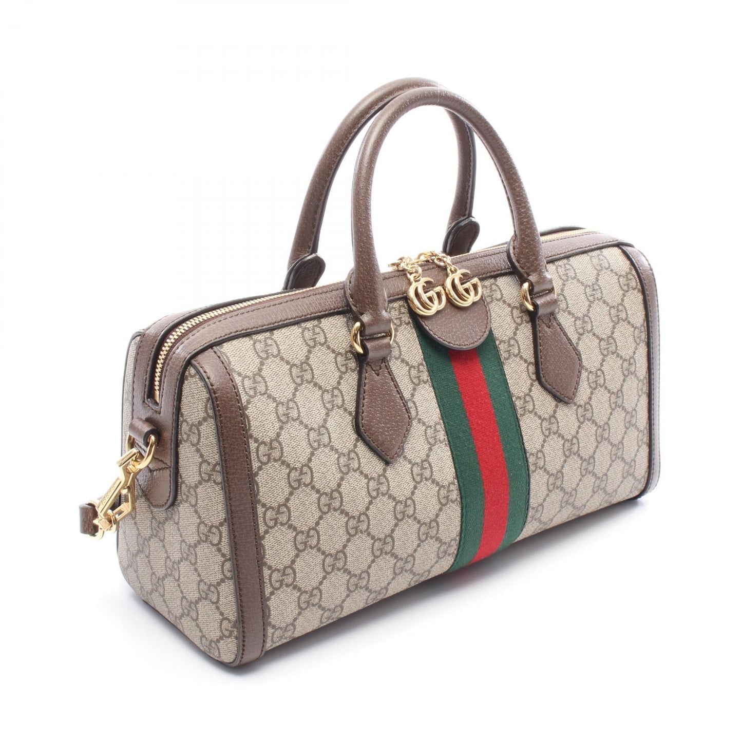 Gucci Ophidia Pvc Coated 2Way Handbag Leather Canvas Travel Bag