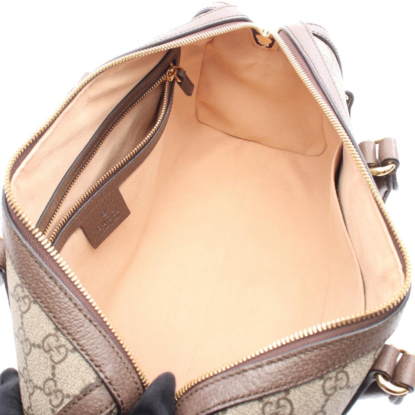 Gucci Ophidia Pvc Coated 2Way Handbag Leather Canvas Travel Bag