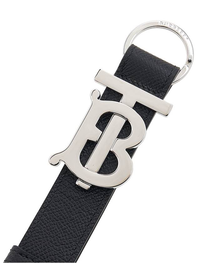 Burberry Luxury Motif Grainy Key Holder Handbag Leather Monogram Black Key Chain