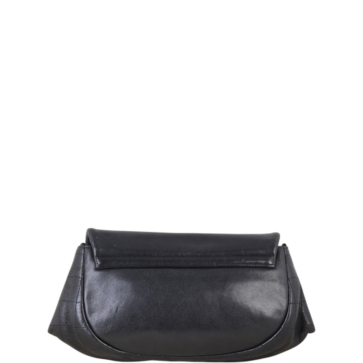 Chanel Half Moon Flap Bag Quilted Black Mini Bag