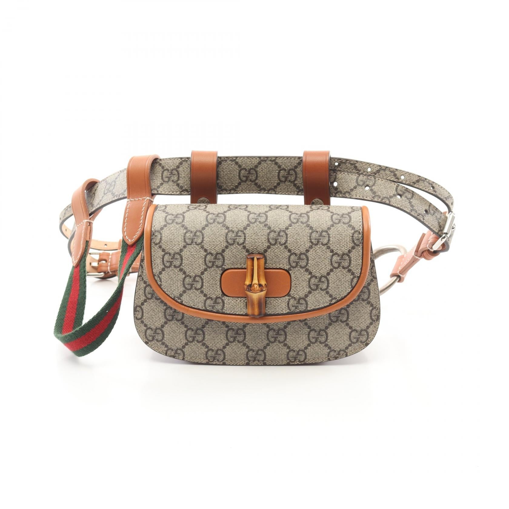 Gucci Bamboo Pvc Coated Belt Bag Canvas Accessory Belt Bag