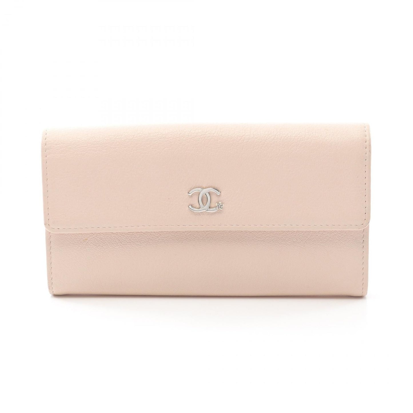 Chanel Coco Mark Leather Long Wallet