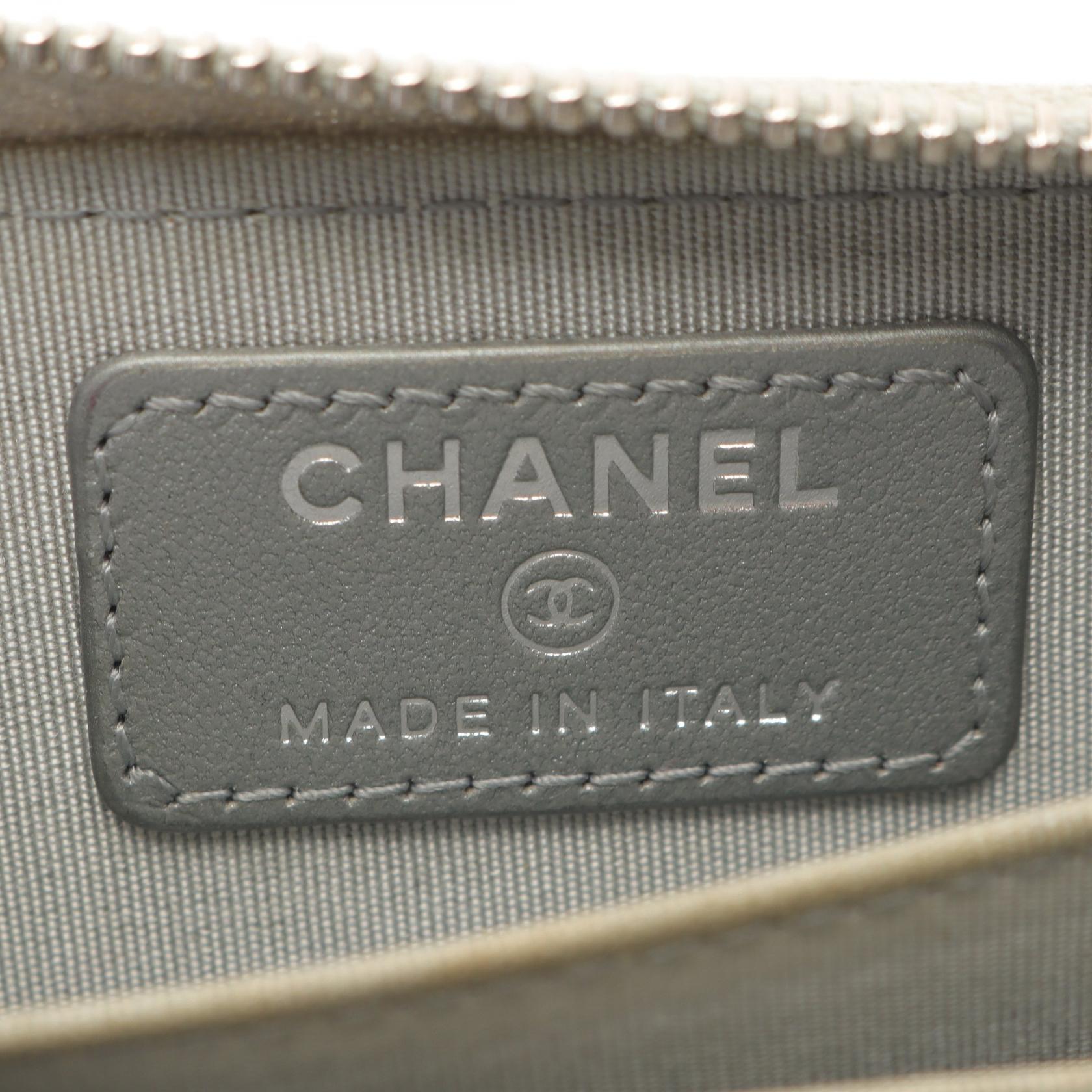 Chanel Camellia Lambskin Coin Case