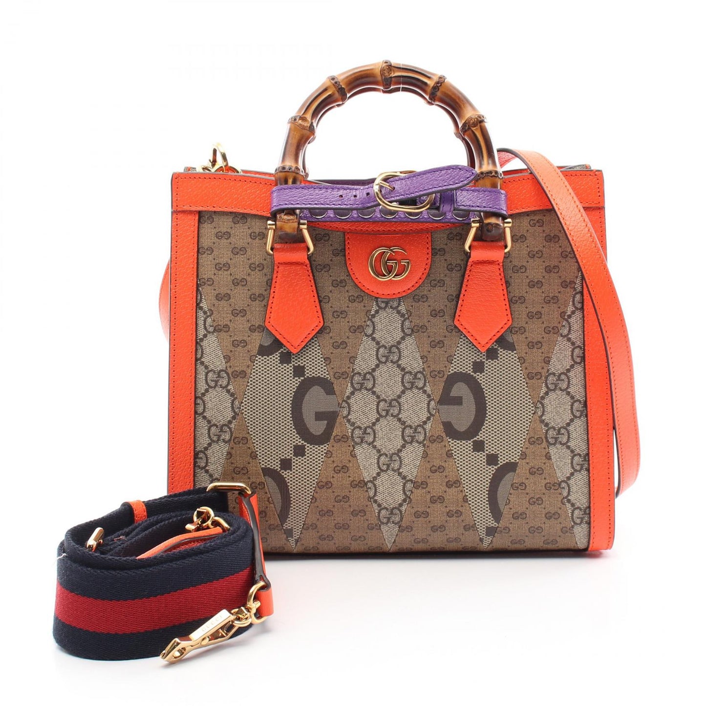 Gucci Diana Supreme Coated Handbag Canvas Travel Bag