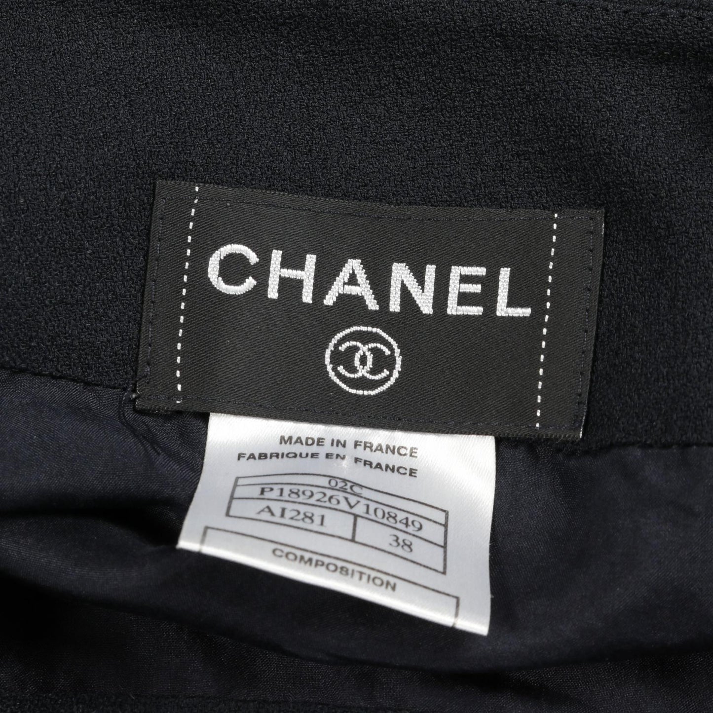 Chanel Camellia Button Rayon Acetate Skirt