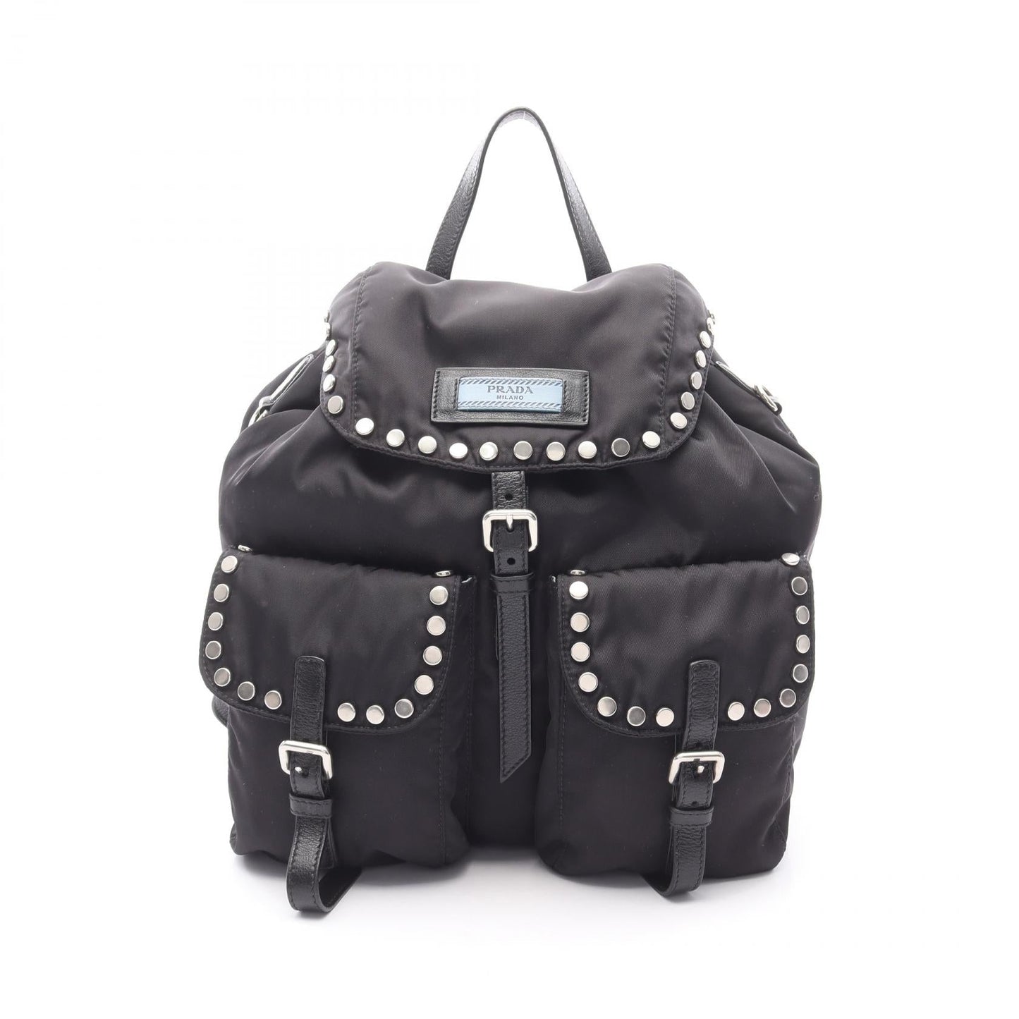 Prada Vela Backpack Leather Nylon