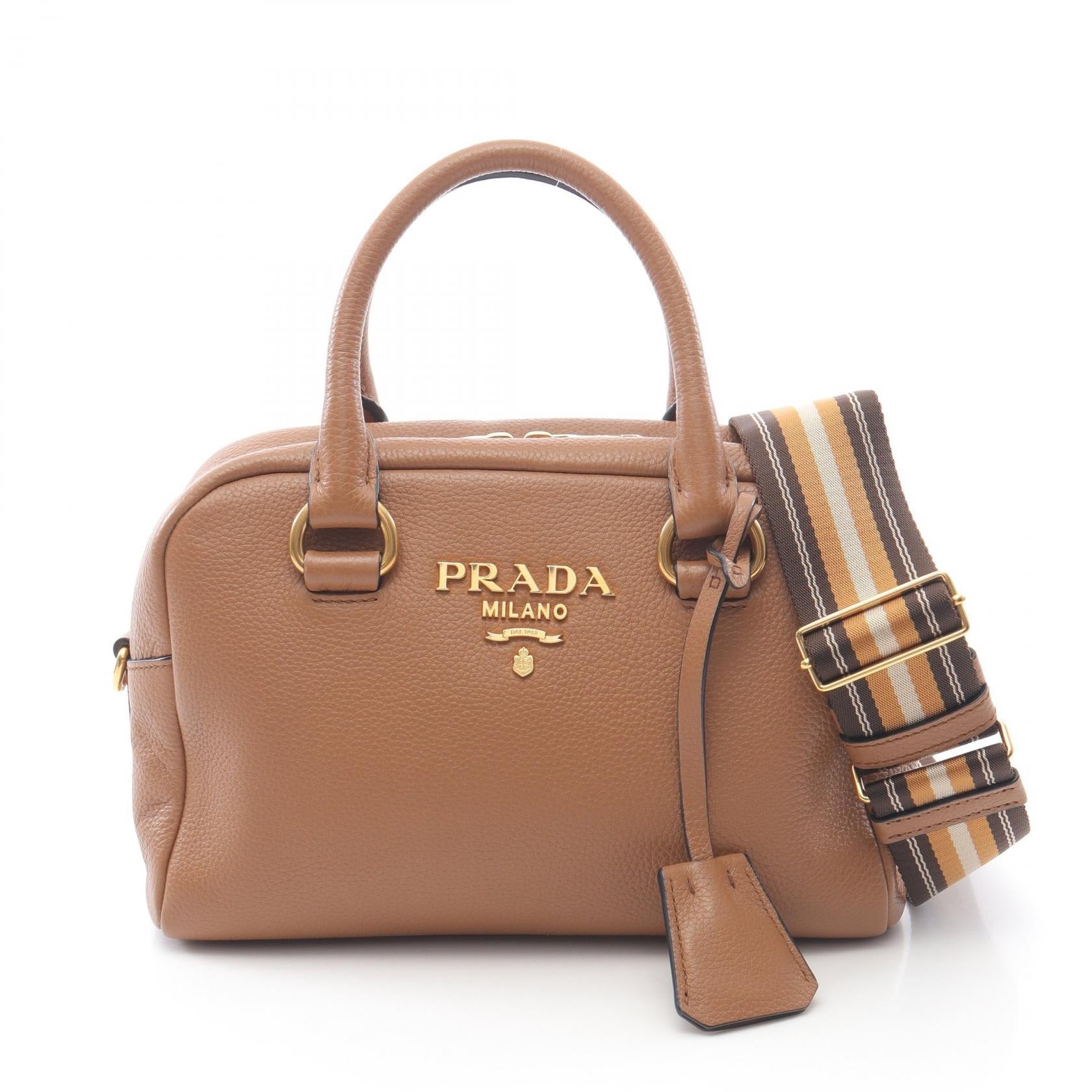 Prada 1Bb108 Handbag Leather Travel Bag