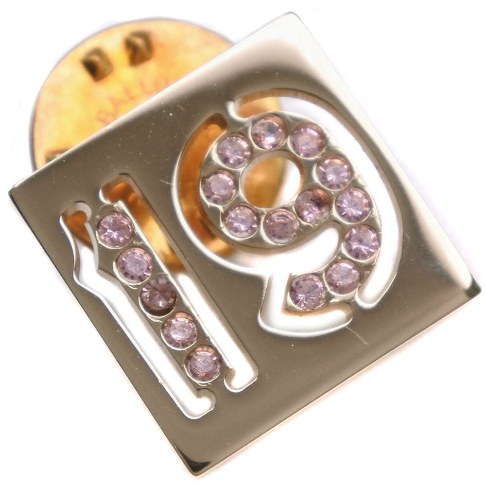 Chanel Brooch Plated Rhinestones Pin Brooch No.19 Gold Handbag