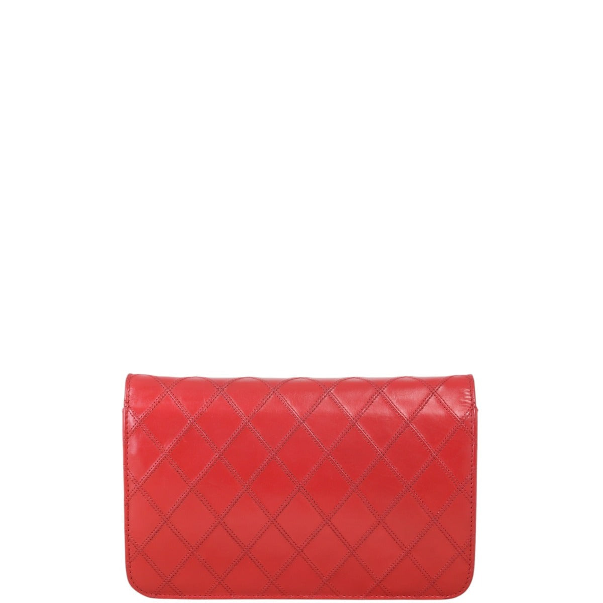 Chanel Double Stitch Wallet on Handbag Quilted Red Crossbody Bag