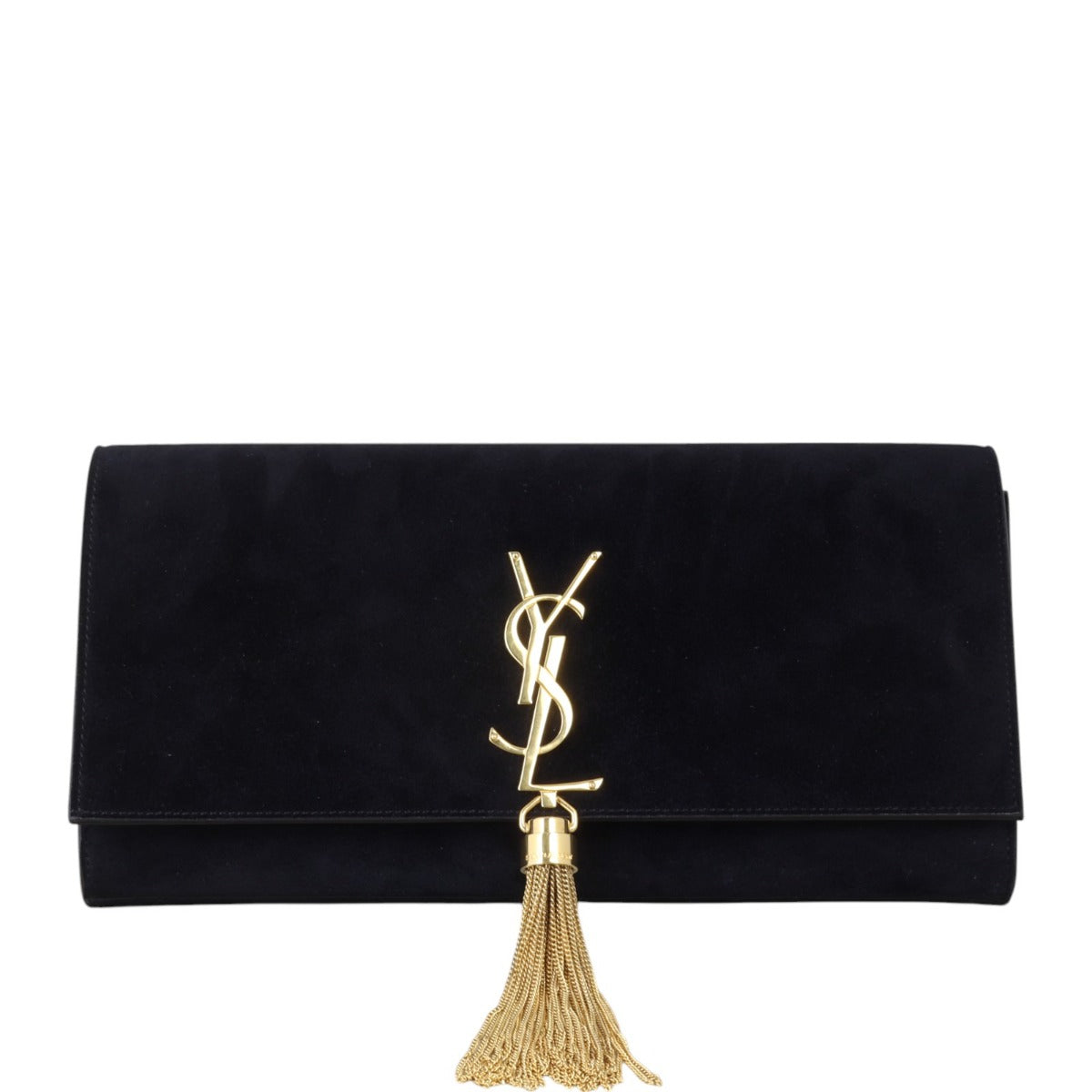 YSL Saint Laurent Kate Tassel Clutch Suede Clutch Bag