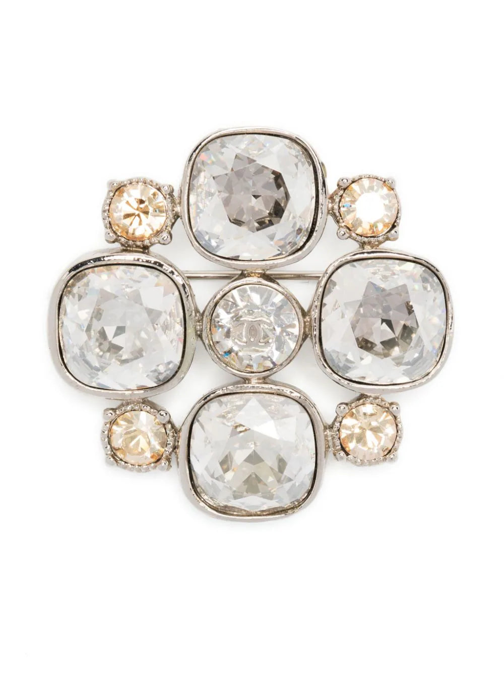 Chanel CC Crystal-Embellished Brooch