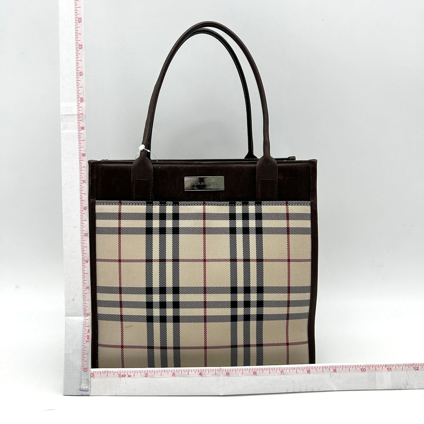 Burberry Luxury Trimmed Pvc Handle Bag Neutrals Handle Bags Leather Travel Bag