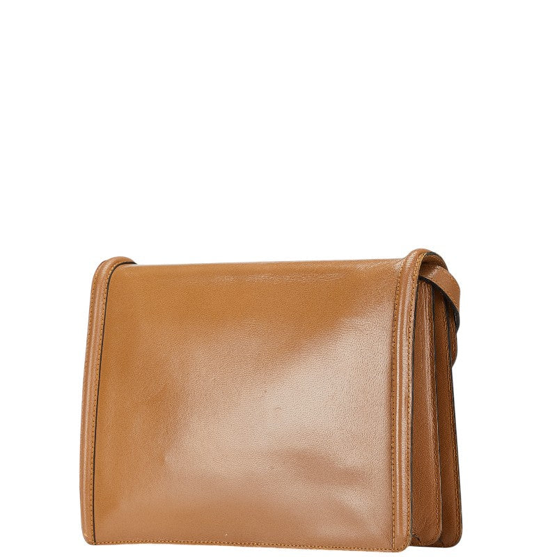 YSL Saint Laurent Shoulder Bag Leather Python Embossed
