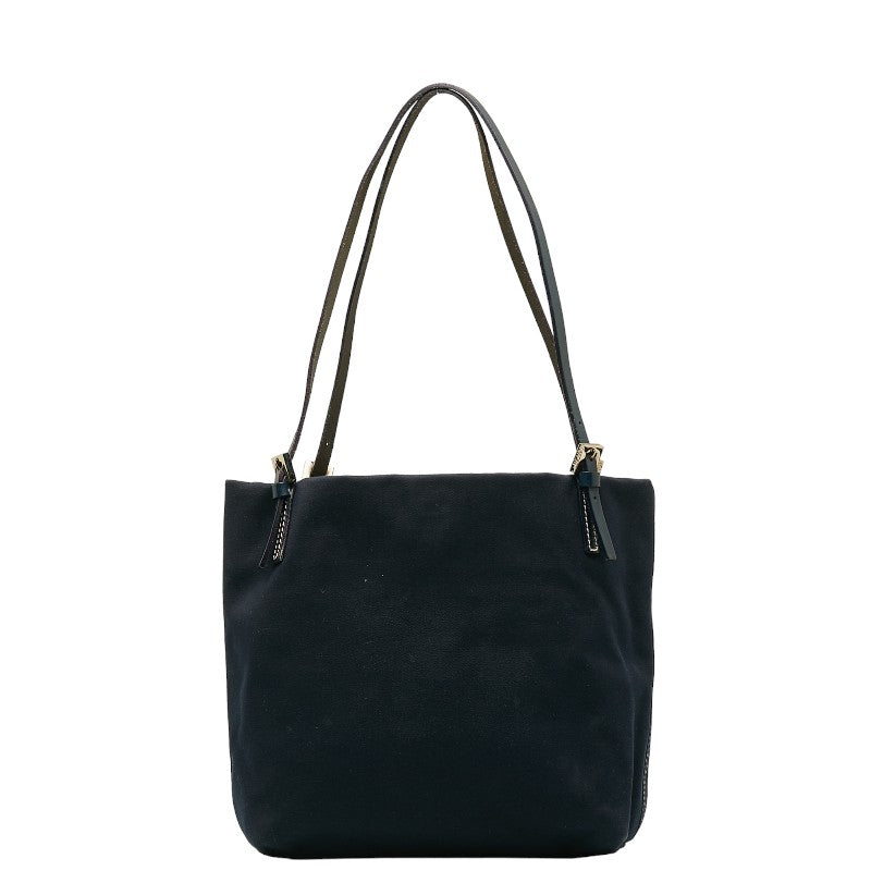 Fendi Hardware 2Way Bag Leather Canvas Logo Tote Bag