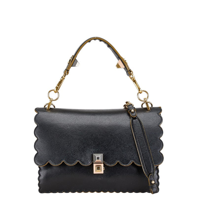 Fendi Kan 2Way Bag Leather Travel Bag