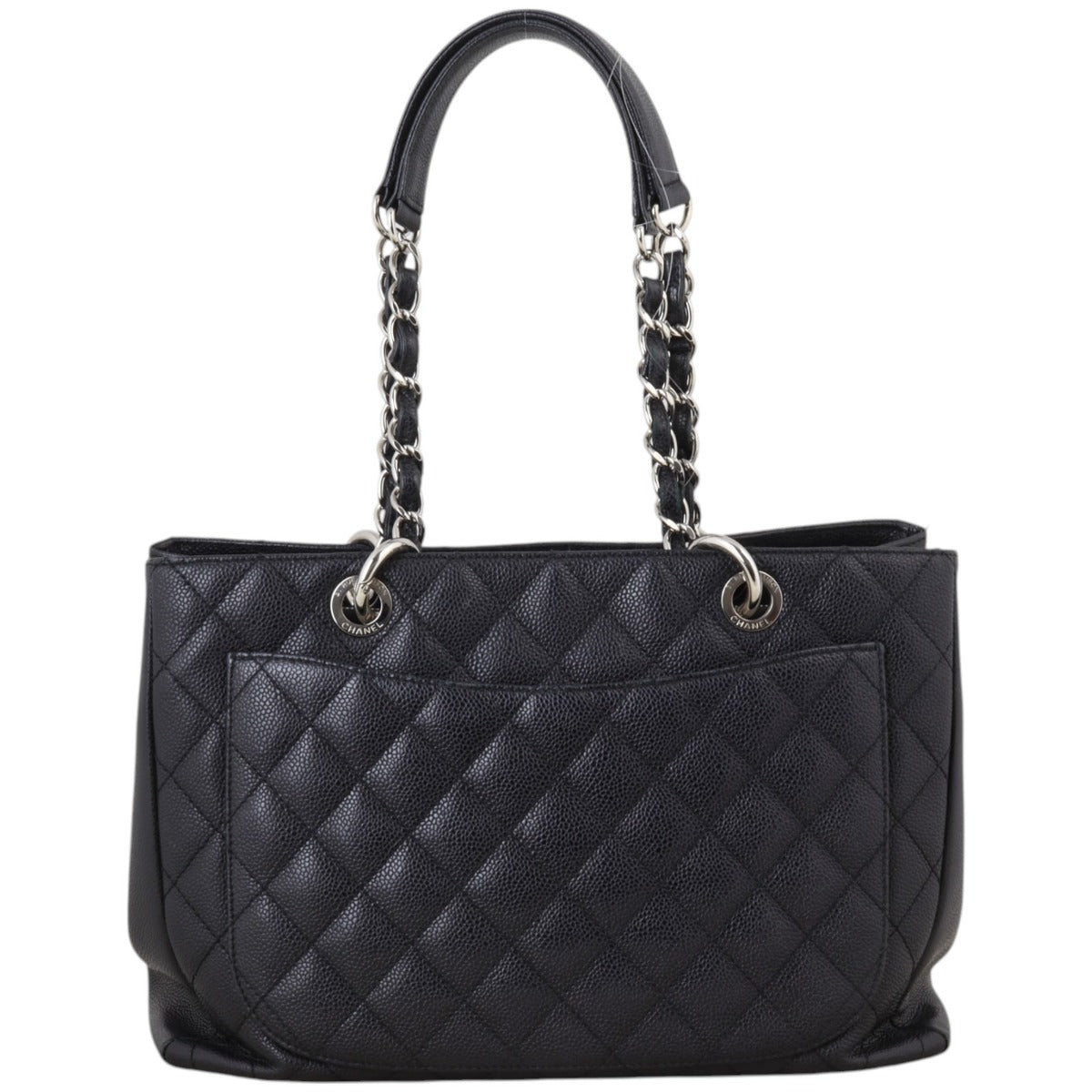 Chanel Grand Shopping Tote Quilted Black Shoulder Bag Tote 10012025
