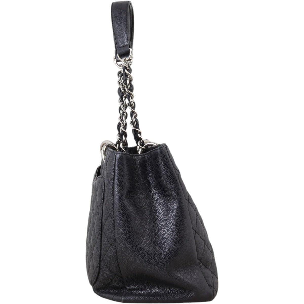 Chanel Grand Shopping Tote Quilted Black Shoulder Bag Tote 10012025