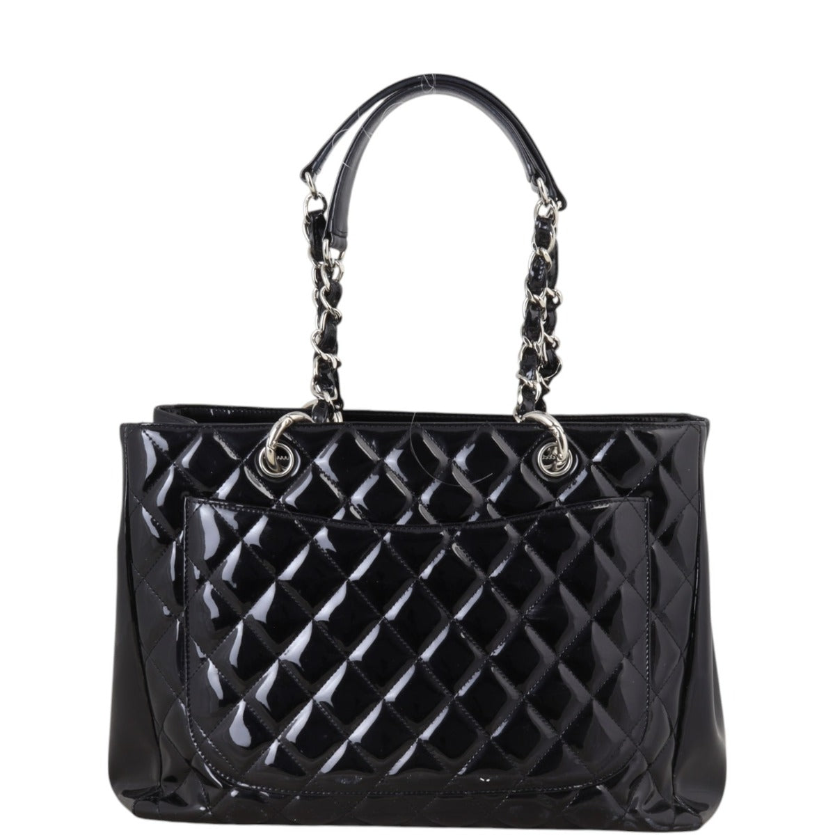 Chanel Grand Shopping Tote Patent Black Shoulder Bag