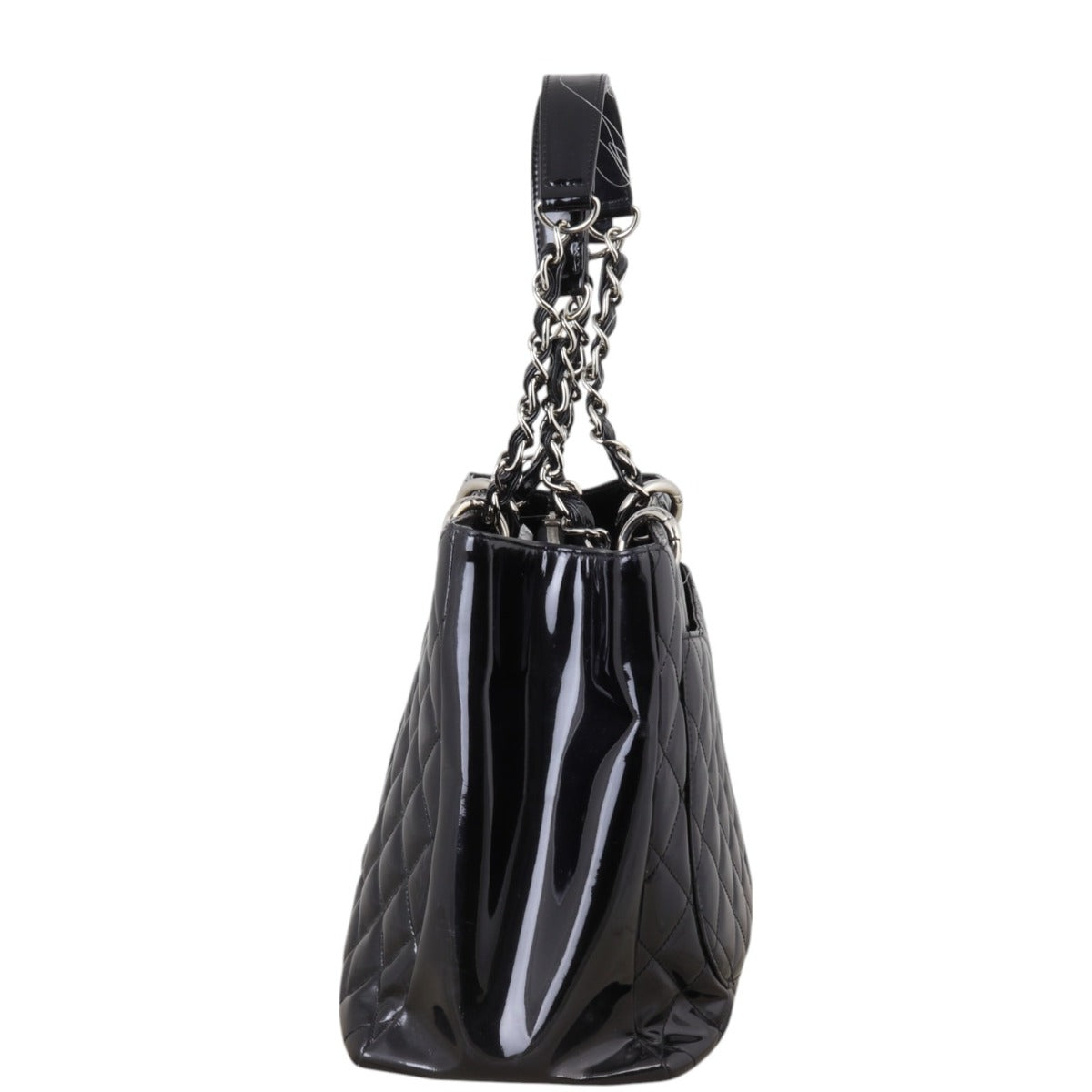 Chanel Grand Shopping Tote Patent Black Shoulder Bag