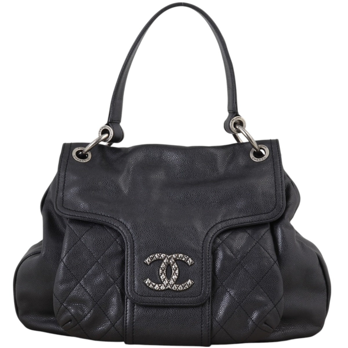 Chanel Coco Rider Hobo Bag Quilted Black