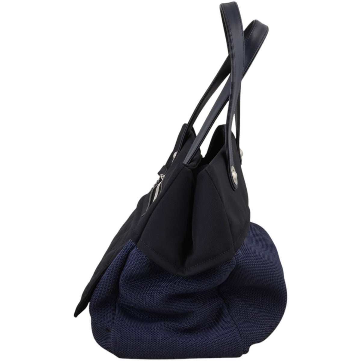 Chanel Rue Cambon Shopping Tote Black Blue Tote Bag