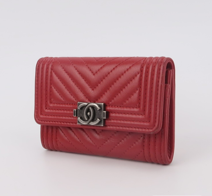 Chanel Leboy Wallet red