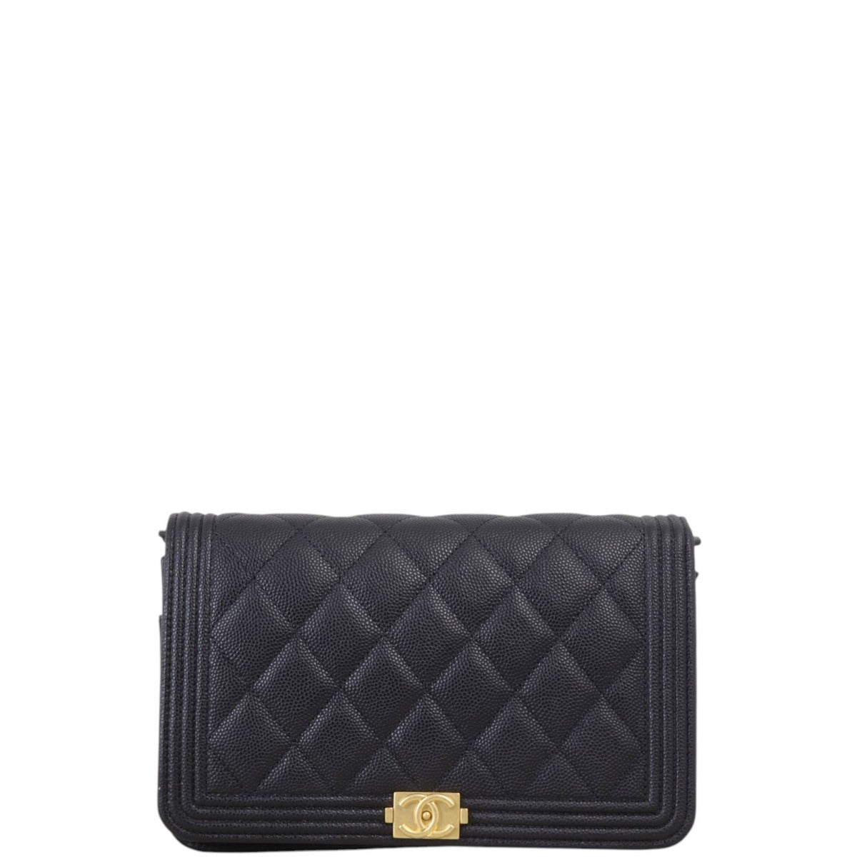 Chanel Boy Wallet on Handbag Quilted Black Crossbody Bag