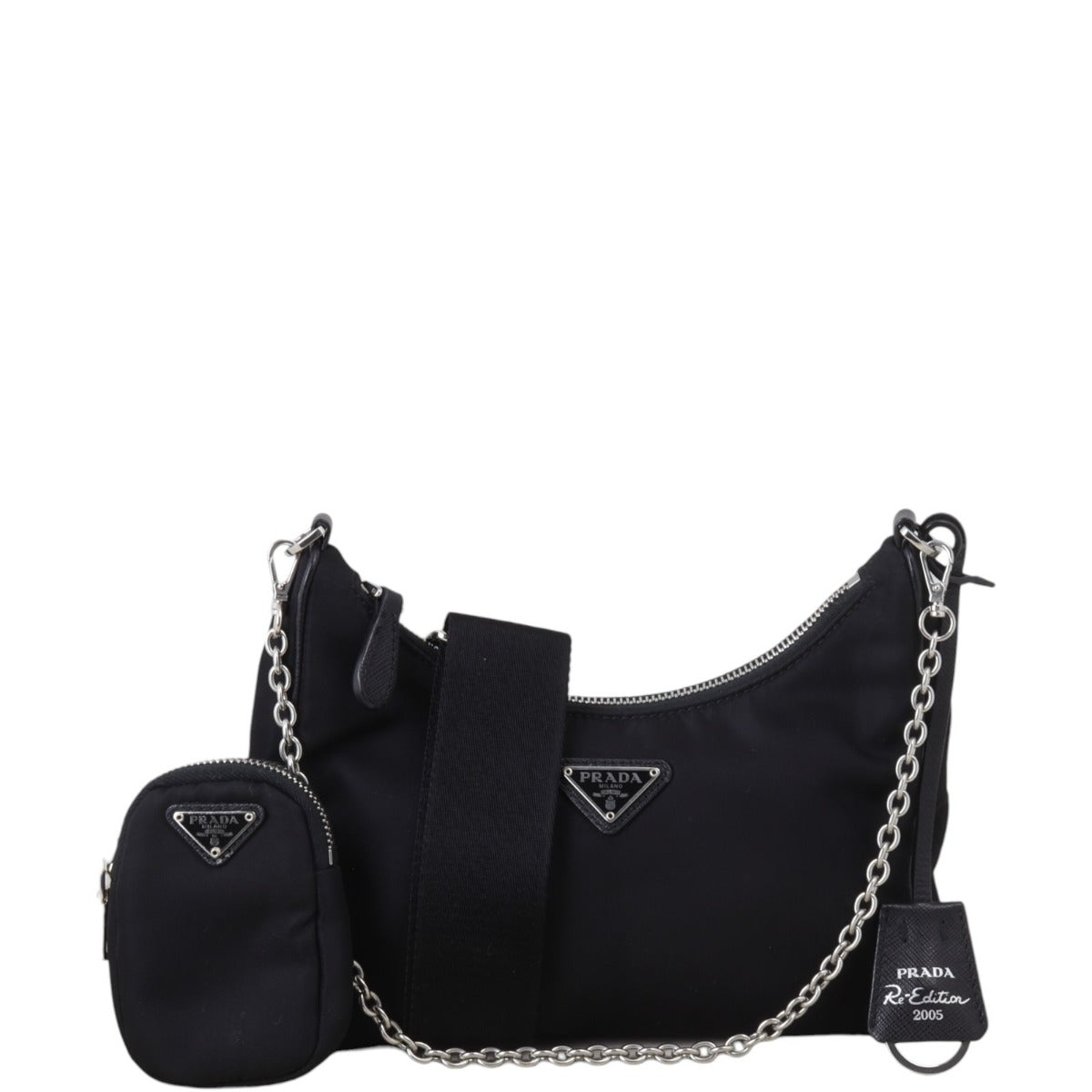 Prada Crossbody Bag Re-Edition Tessuto Shoulder Bag 7 Nylon Black