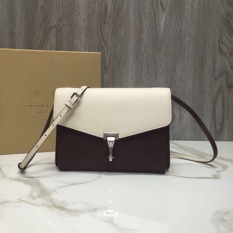 Top Quality Macken Colorblock Crossbody Bag For White Brown