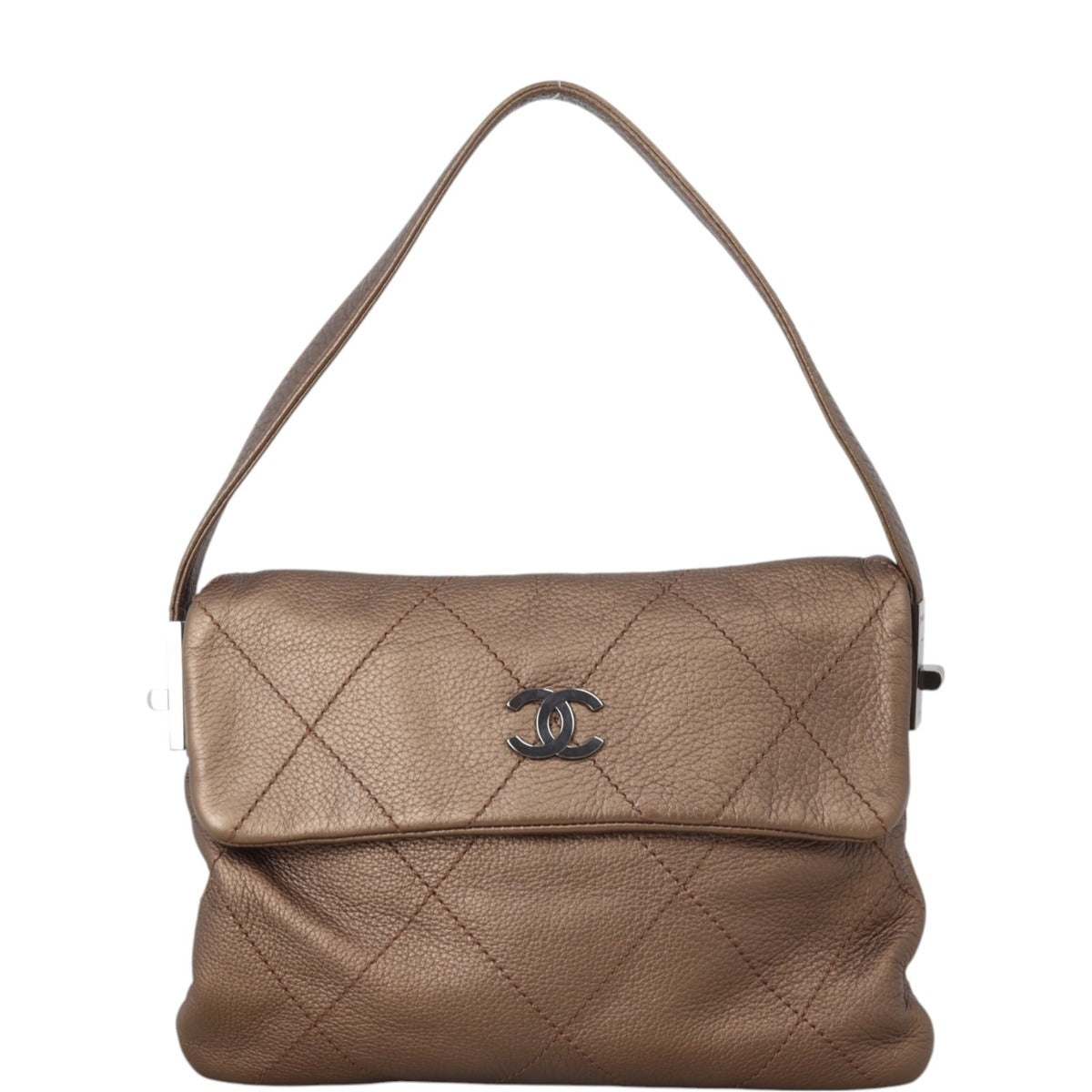 Chanel CC Shoulder Bag Brown Flap