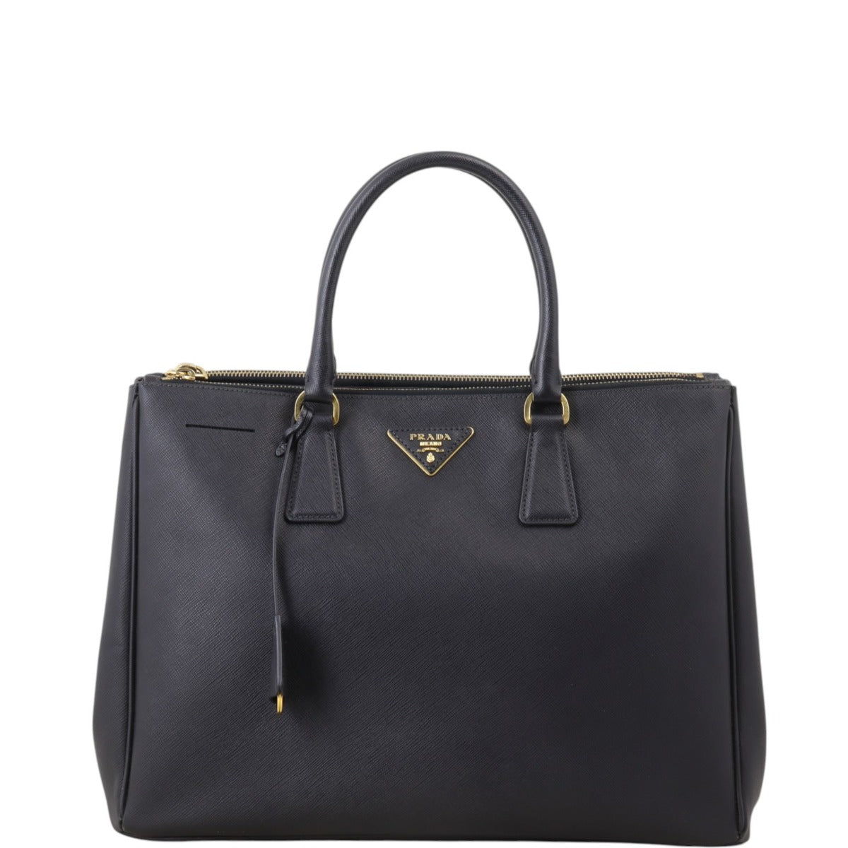 Prada Tote Bag Lux Galleria Double Tote 4 Saffiano Black Large