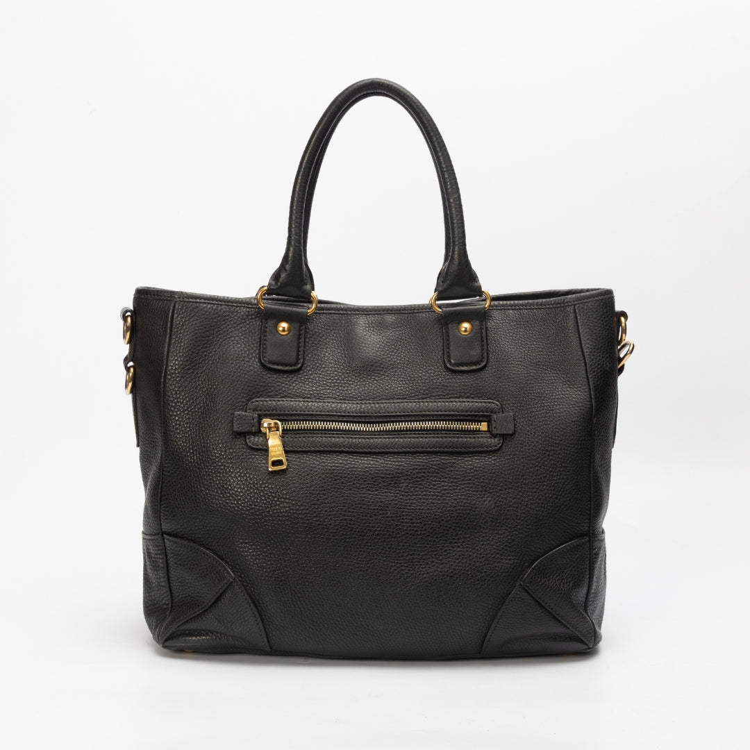 Prada Daino Convertible Tote Vitello Tote Bag