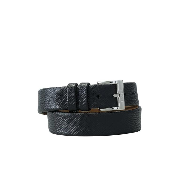 Prada Jewelry x Centurion Belt Bracelet Leather Black