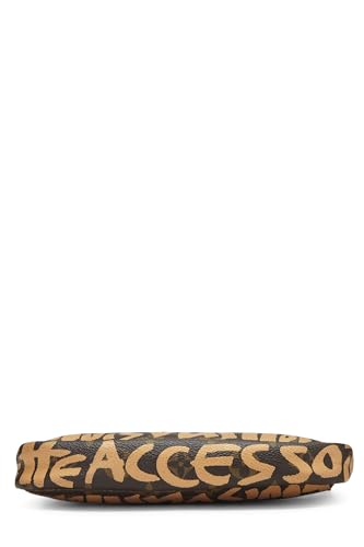 Louis Vuitton,  Stephen Spro  x Louis Vuitton Beige Monogram Graffiti Pochette Accessoires, Beige