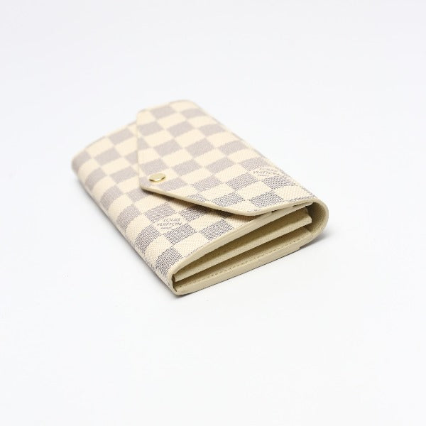 Louis Vuitton Long Purse N63208 Damier Azur Canvas Gray Wallet Case